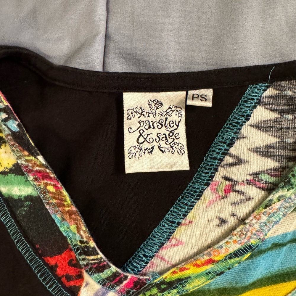 Parsley And Sage Boho Patchwork Top - image 3